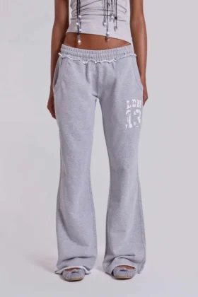 13 Grijze gemêleerde bootcut Monster Joggers