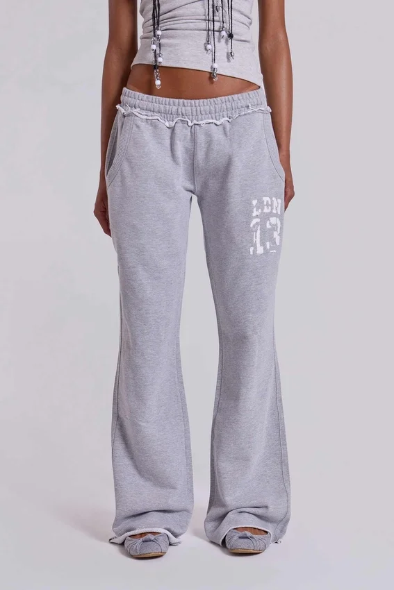 13 Grijze gemêleerde bootcut Monster Joggers
