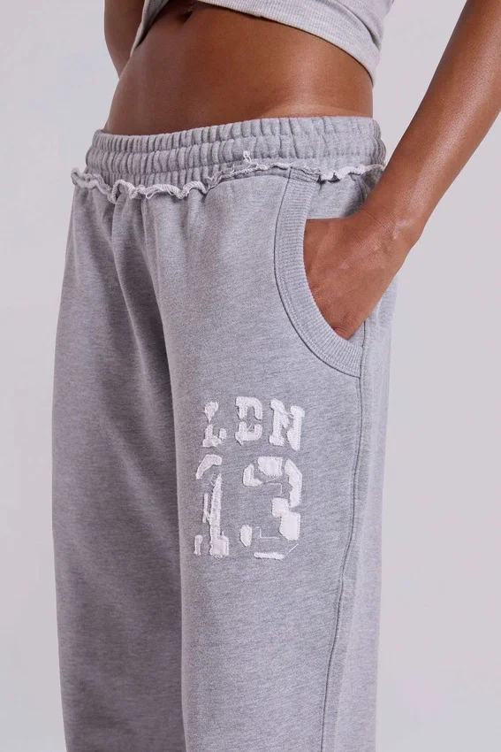 13 Grijze gemêleerde bootcut Monster Joggers