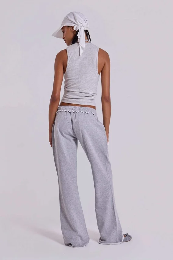 13 Grijze gemêleerde bootcut Monster Joggers