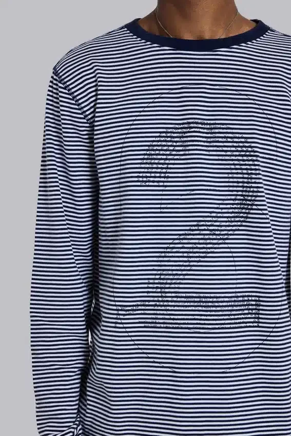 62 Stripe Navy-shirt met lange mouwen