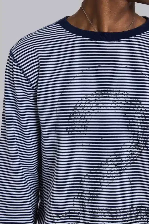 62 Stripe Navy-shirt met lange mouwen