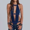 6AM Bodysuit met uitsnijdingen in Midnight