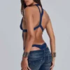 6AM Bodysuit met uitsnijdingen in Midnight