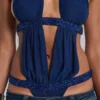 6AM Bodysuit met uitsnijdingen in Midnight