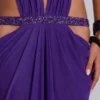 6AM Maxi-jurk met uitsnijdingen in violet