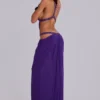 6AM Maxi-jurk met uitsnijdingen in violet