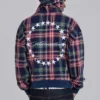 Adrenaline geruite hoodie met rits