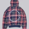 Adrenaline geruite hoodie met rits