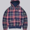 Adrenaline geruite hoodie met rits