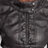 Alektra militair PU-leren cropped jasje