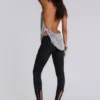Alisia rugloze haltertop met knopen