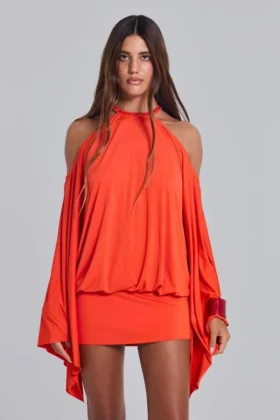 Alula mini-jurk met tropische versieringen