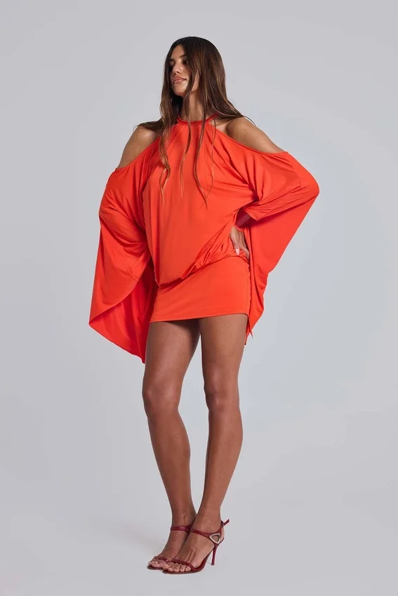 Alula mini-jurk met tropische versieringen