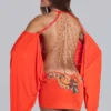 Alula mini-jurk met tropische versieringen