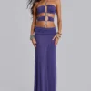 Amara maxi-jurk met bandjes en metalen afwerking