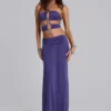 Amara maxi-jurk met bandjes en metalen afwerking