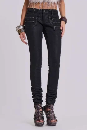 Ardor gecoate skinny jeans met lage taille