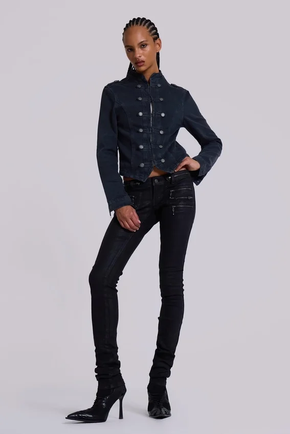 Ardor gecoate skinny jeans met lage taille