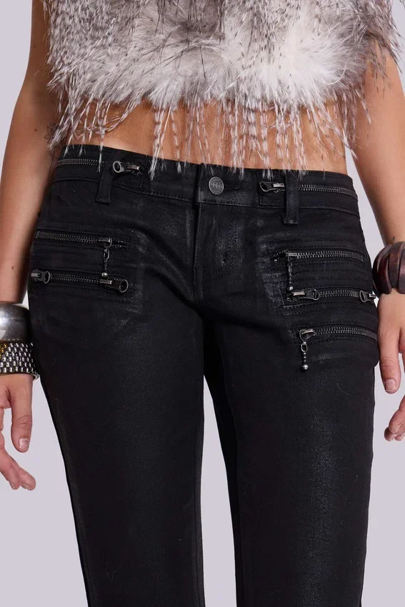 Ardor gecoate skinny jeans met lage taille
