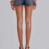 Ardor mini-denimshort in blauwe wassing