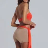 Areca met de hand versierde minishorts