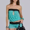 Ashlee mini-short van kant met stippen