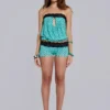 Ashlee mini-short van kant met stippen