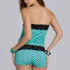 Ashlee mini-short van kant met stippen