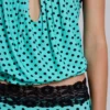 Ashlee mini-short van kant met stippen