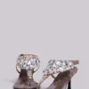 Azaela metallic sandalen met knopen en hak