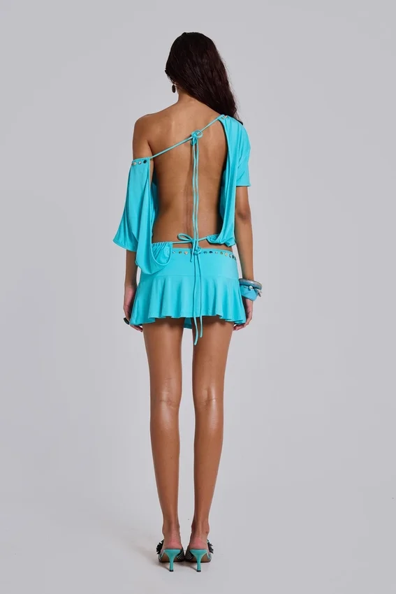Azurae miniskort met studs