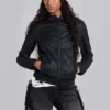 Bedrock gewaxt denimjack met capuchon