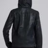 Bedrock gewaxt denimjack met capuchon