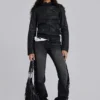 Bedrock gewaxt denimjack met capuchon