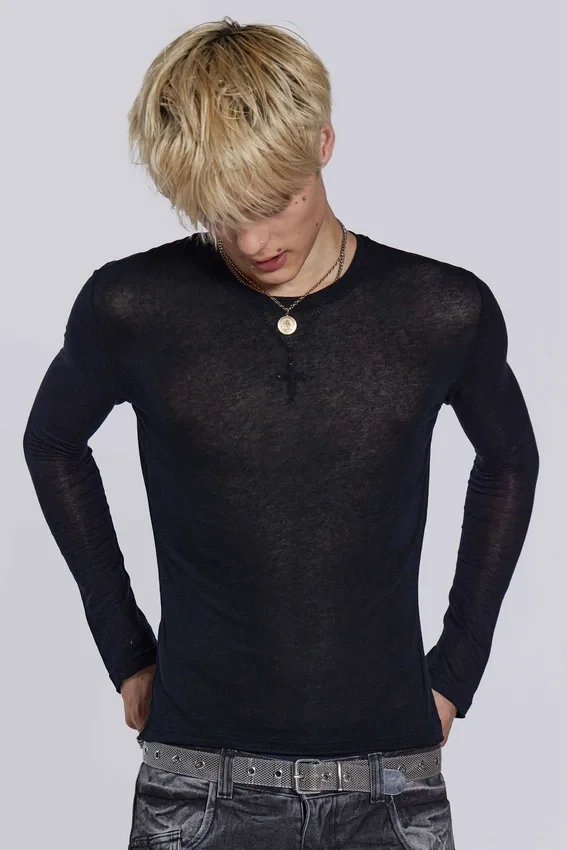 Black Mist-shirt met lange mouwen