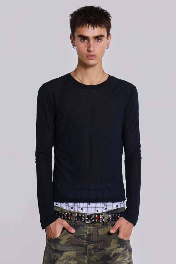 Black Mist-shirt met lange mouwen