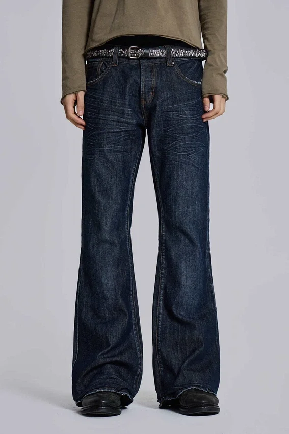 Blaue Jude Bootcut-Jeans