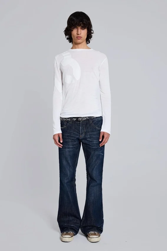 Blaue Jude Bootcut-Jeans