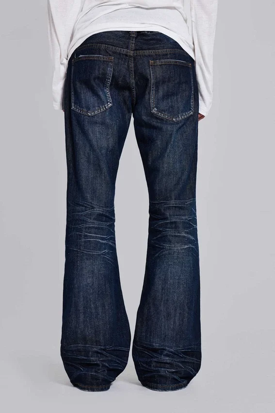 Blaue Jude Bootcut-Jeans