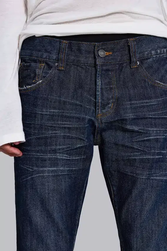 Blaue Jude Bootcut-Jeans