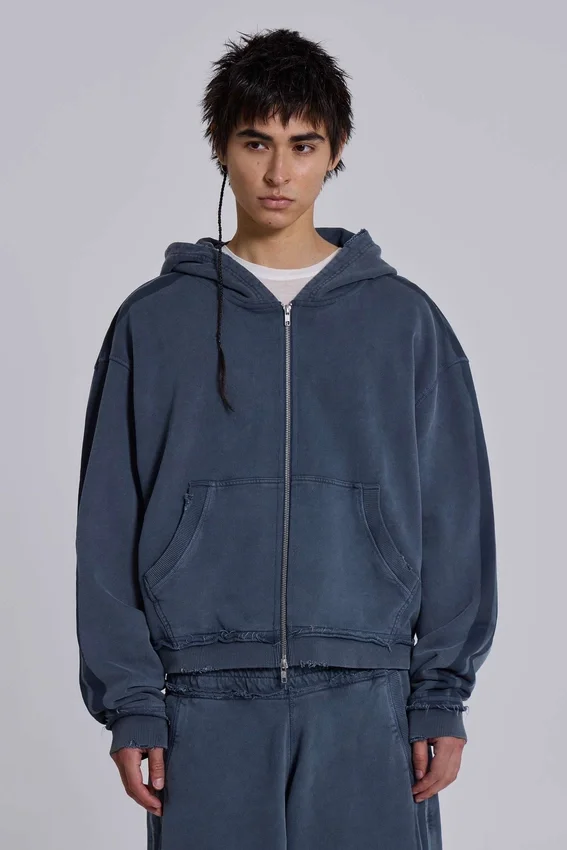 Blauwe sportieve, wijde Monster Hoodie