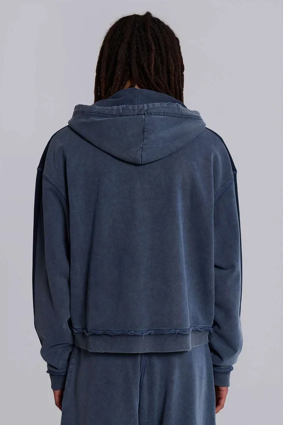 Blauwe sportieve, wijde Monster Hoodie