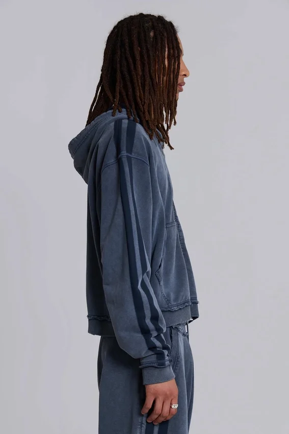 Blauwe sportieve, wijde Monster Hoodie