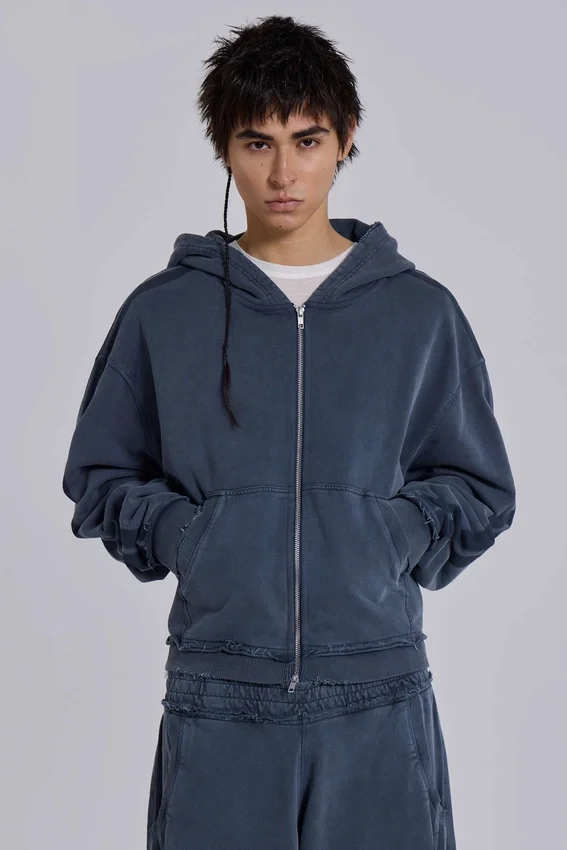Blauwe sportieve, wijde Monster Hoodie