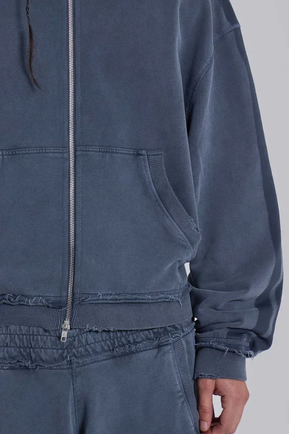 Blauwe sportieve, wijde Monster Hoodie