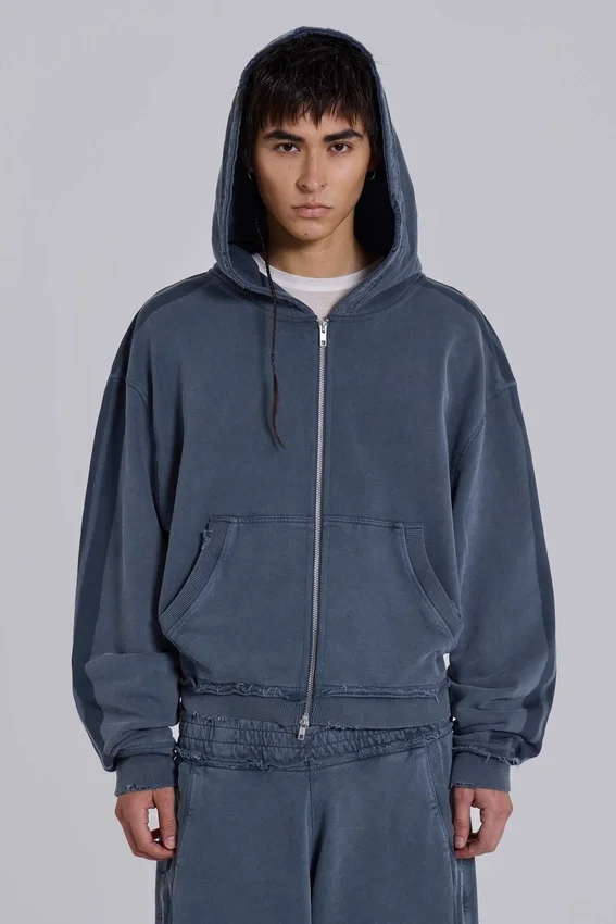 Blauwe sportieve, wijde Monster Hoodie