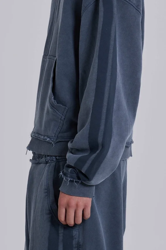 Blauwe sportieve, wijde Monster Hoodie
