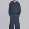 Blauwe sportieve, wijde Monster Hoodie