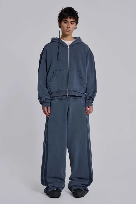Blauwe sportieve, wijde Monster Hoodie